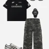 Aelfric Eden Camouflage Wrinkle Longline Jorts