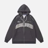 Aelfric Eden 3D Print Star Letter Zip Up Hoodie