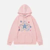 Aelfric Eden Denim Star Applique 3D Print Hoodie