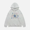 Aelfric Eden Denim Star Applique Printed Hoodie