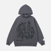 Aelfric Eden Cartoon Line Character Print Hoodie