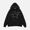 Aelfric Eden Star Washed Zip Up Hoodie