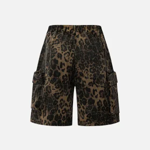 Aelfric Eden Big Pocket Leopard Print Shorts