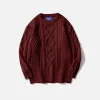 Aelfric Eden Retro 90s Burgundy Red Sweater