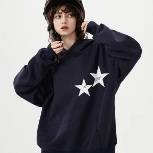 Aelfric Eden Star Printed Color Contrast Hoodie