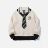 Aelfric Eden Stripe Tie Polo Sweater