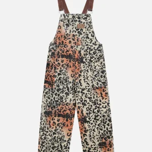 Aelfric Eden Apricot Leopard Print Overalls