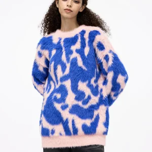 Aelfric Eden Color Blocking Faux Fur Sweater