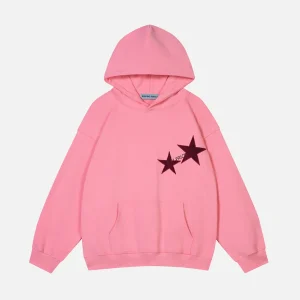 Aelfric Eden Star Design 3D Printed Color Contrast Hoodie