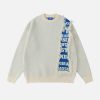 Aelfric Eden Fringe Letter Jacquard Sweater