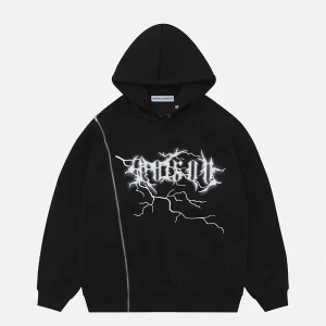 Aelfric Eden Lightning Print Hoodie