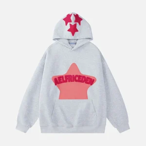 Aelfric Eden Vintage Printed Star Hoodie