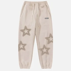 Aelfric Eden Star Print Drawstring Sweatpants