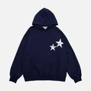 Aelfric Eden Star Printed Color Contrast Hoodie