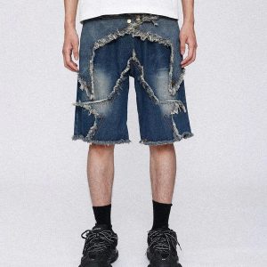 Aelfric Eden Vintage Starry Fringe Hem Jorts