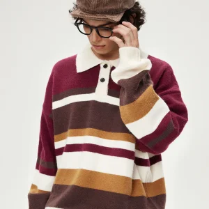 Aelfric Eden Vintage Stripe Polo Sweater