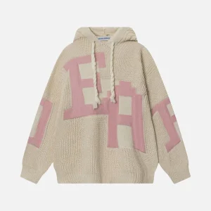 Aelfric Eden Letter Jacquard Knit Hoodie