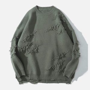 Aelfric Eden "Rwoiut" Fringed Design Sweater