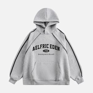 Aelfric Eden Retro Letter 3D Printed Hoodie