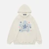 Aelfric Eden Denim Star Applique 3D Printed Hoodie