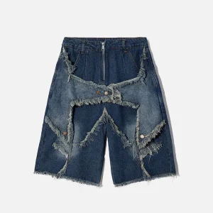 Aelfric Eden Vintage Starry Fringe Hem Jorts