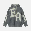 Aelfric Eden Letter Jacquard Knit Hoodie