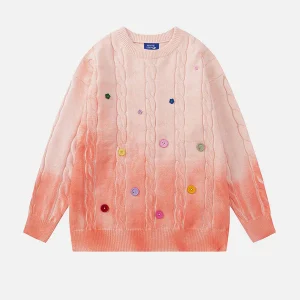 Aelfric Eden Gradient Color Button Sweater