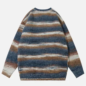 Aelfric Eden Color Blocking Stripes Sweater