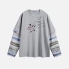 Aelfric Eden Blurring Print Two Layer Long Sleeve Tee