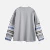 Aelfric Eden Blurring Print Two Layer Long Sleeve Tee