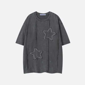 Aelfric Eden Applique Print Star Washed Tee