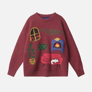 Aelfric Eden Cartoon Printed Sweater