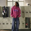 Aelfric Eden 3D Star Printed Pink Hoodie