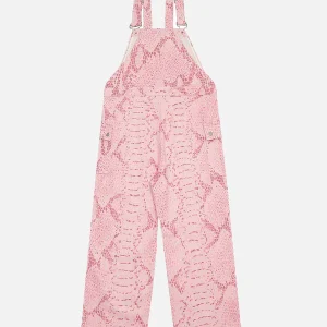 Aelfric Eden Pink Snake Pattern Overalls