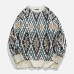 Aelfric Eden Ethnic Style Rhombus Sweater