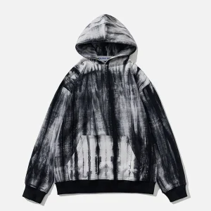 Aelfric Eden Color Blocking Tie Dye Hoodie