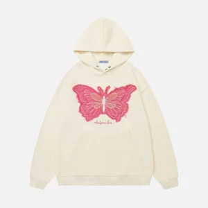 Aelfric Eden Denim Butterfly Printing Hoodie