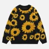 Aelfric Eden Sunflower Flocking Printed Sweater