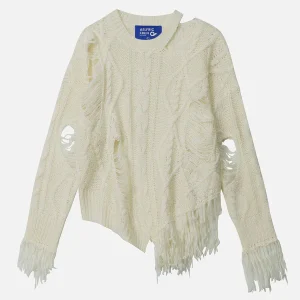 Aelfric Eden Fashion Distressed Fringe Sweater