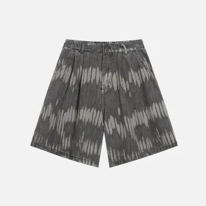 Aelfric Eden Leaf Pattern Washed Jorts