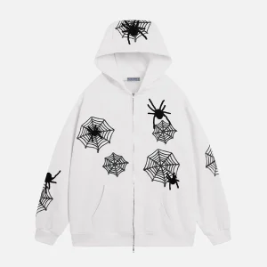 Aelfric Eden 3D Print Spider Zip Up Hoodie