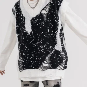 Aelfric Eden "Tangle" Color Mixing Knit Sweater Vest