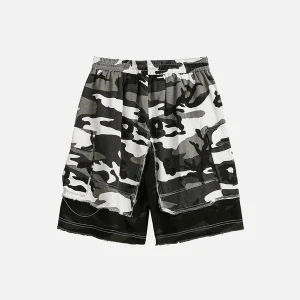 Aelfric Eden Camouflage Patchwork Shorts