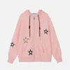 Aelfric Eden Rivet Star Printed Zip Up Hoodie