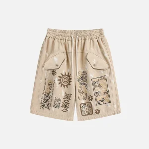 Aelfric Eden Desert Graffiti Print Shorts