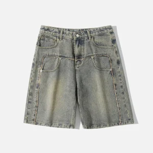 Aelfric Eden Fringe Pocket Patchwork Jorts