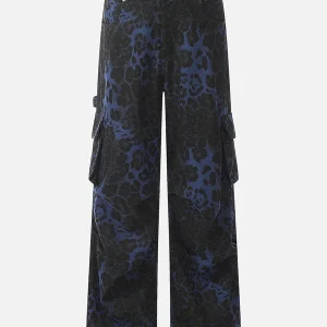 Aelfric Eden Blue Leopard Print Cargo Pants