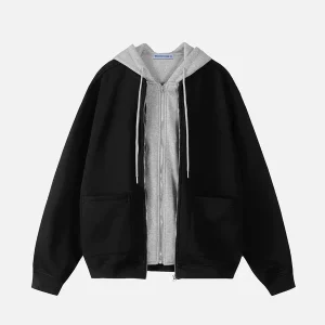 Aelfric Eden Vintage Two Layer Zip Up Hoodie