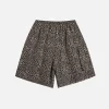 Aelfric Eden Drawstring Leopard Print Shorts