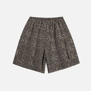 Aelfric Eden Drawstring Leopard Print Shorts